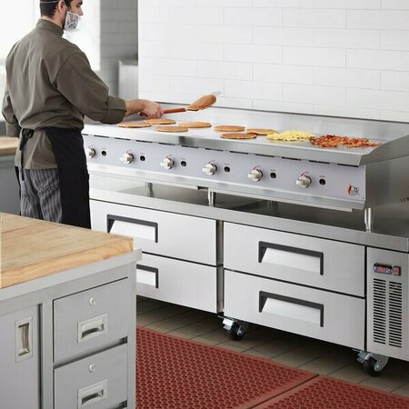 COOKING PERFORMANCE GROUP GM-CPG-72-NL 72in Gas Countertop Griddle with Manual Controls - 180000 BTU 351GMCPG72NL